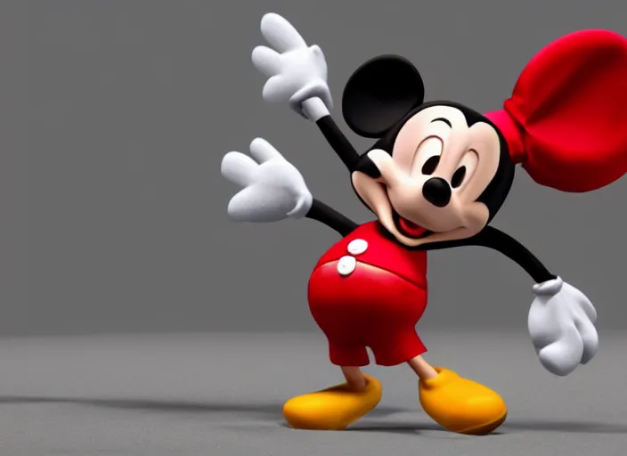 Image similar to mickie mouse in 3 d, unreal engine 5