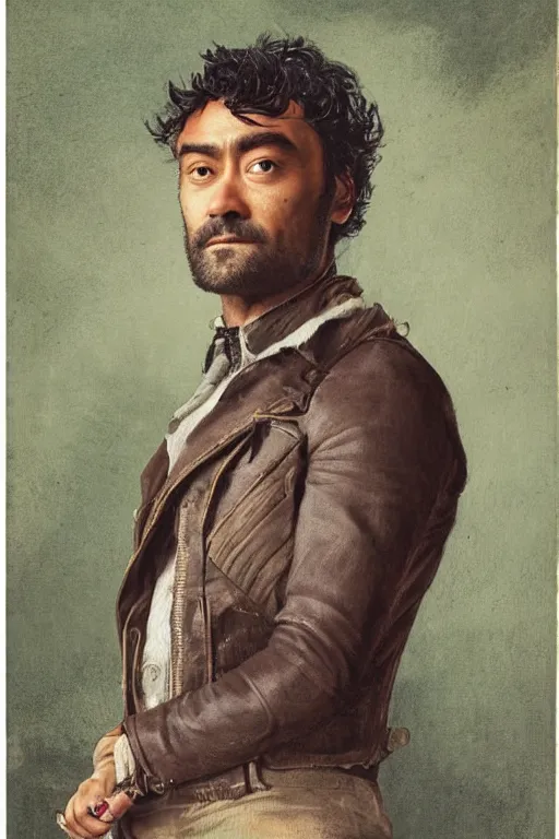 Prompt: taika waititi painted by charles frederick goldie