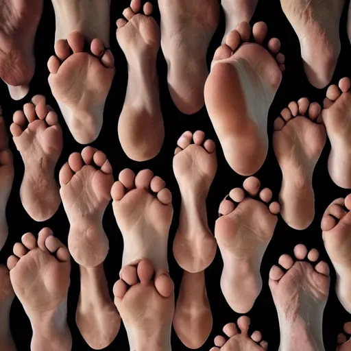 Image similar to wall of beautiful feet