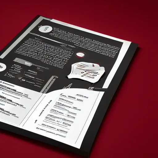 Image similar to an award - winning advertisement photo of a modern resume, drammatic lighting, sigma 5 0 mm, ƒ / 8, behance