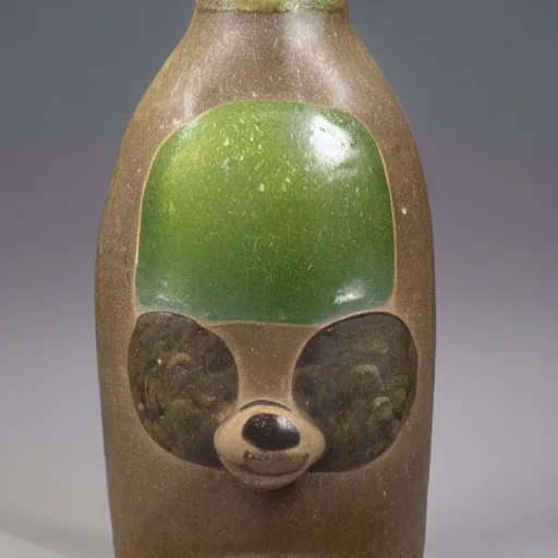 Image similar to melting bear bottle forming a shape of a woman - h 1200