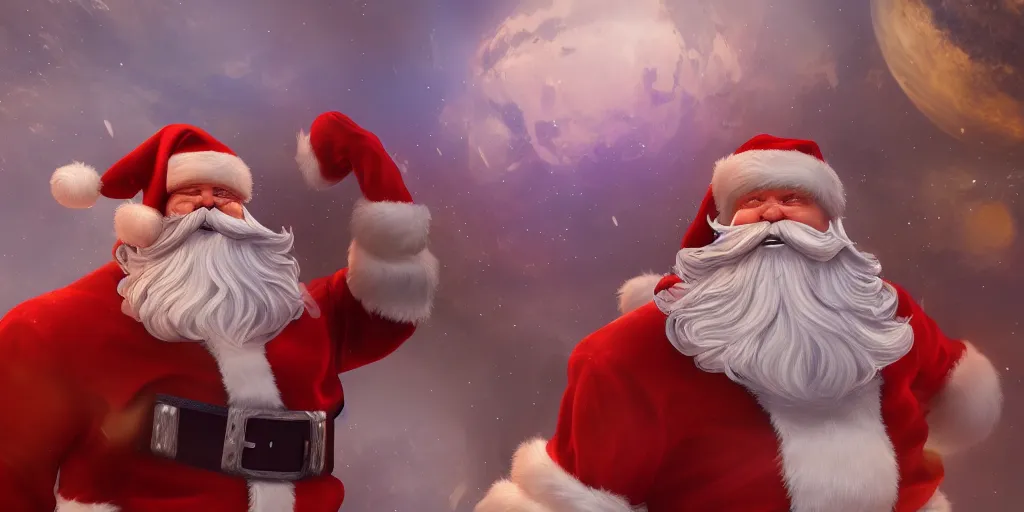 Image similar to Santa Claus is Thanos, hyperdetailed, artstation, cgsociety, 8k