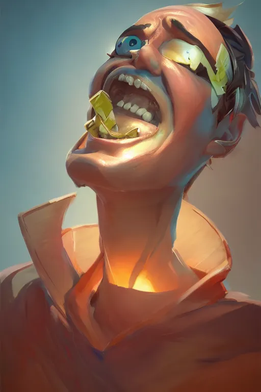 Image similar to screaming portrait stylized as fornite style game design fanart by concept artist gervasio canda, behance hd by jesper ejsing, by rhads, makoto shinkai and lois van baarle, ilya kuvshinov, rossdraws global illumination radiating a glowing aura global illumination ray tracing hdr render in unreal engine 5