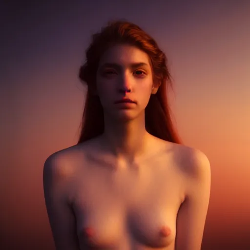 Image similar to photographic portrait of a stunningly beautiful emo female in soft dreamy light at sunset, contemporary fashion shoot, by edward robert hughes, annie leibovitz and steve mccurry, david lazar, jimmy nelsson, breathtaking, 8 k resolution, extremely detailed, beautiful, establishing shot, artistic, hyperrealistic, beautiful face, octane render