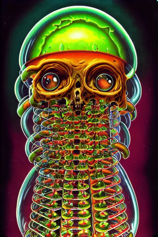 Image similar to a detailed photorealistic image of a transparent jelly isometric nightmare zombie horror machine electronic chemistry by johfra bosschart, lisa frank, dark fantasy art, high detail, trending on artstation