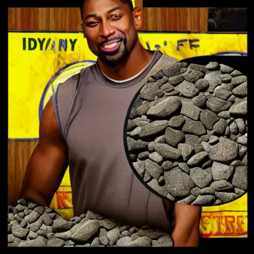 Image similar to dwyane made of rocks johnson