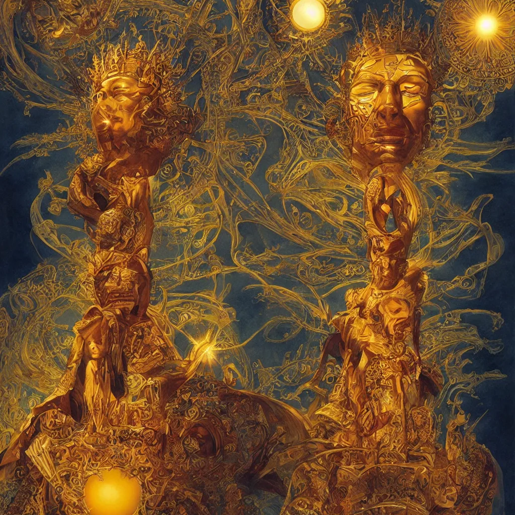 Image similar to The Sun King, by James C. Christensen and Wojciech Siudmak