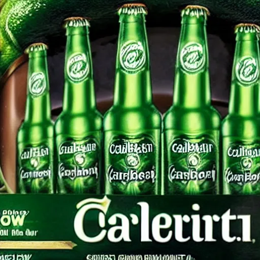 Image similar to advertisement of new Carlsberg beer with poop flavour