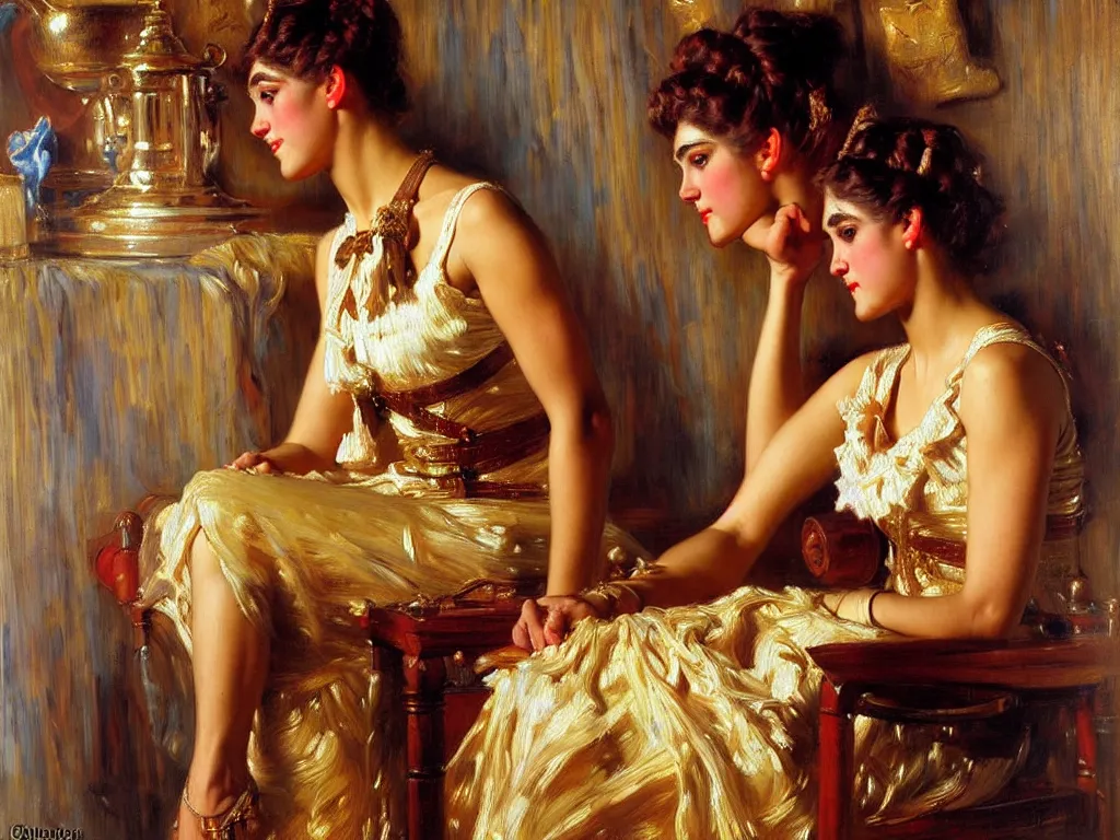 Image similar to highly detailed painting by gaston bussiere, j. c. leyendecker 8 k