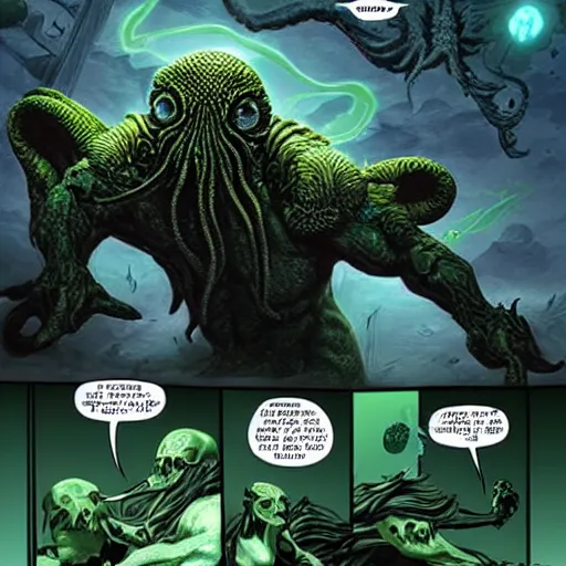 Image similar to Cthulhu fighting the the Oroborus.