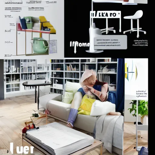 Prompt: An IKEA-manual of how life works