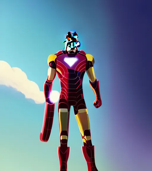 Image similar to icon stylized minimalist adam scott as iron man, loftis, cory behance hd by jesper ejsing, by rhads, makoto shinkai and lois van baarle, ilya kuvshinov, rossdraws global illumination