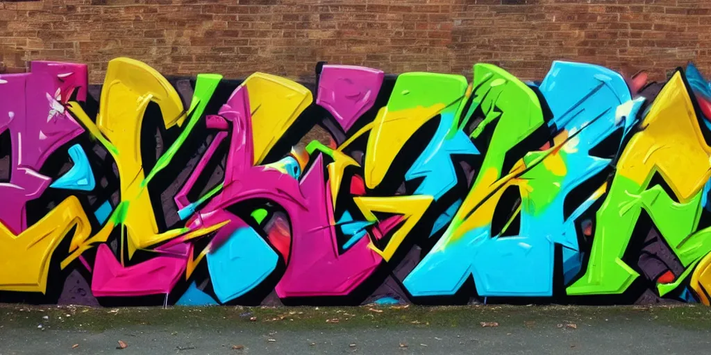 Prompt: ' zark '!!!! 3 d graffiti, arrows, paint drips, extreme wide angle, gradients