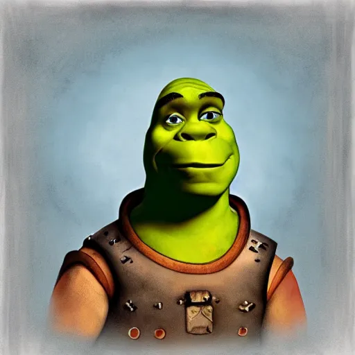 Image similar to Shrek as Space Marine Captain, concept art