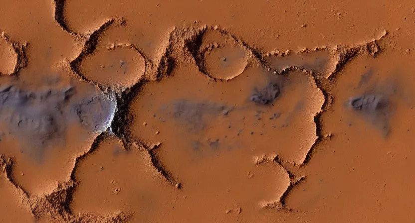 Image similar to satellite map of Mars