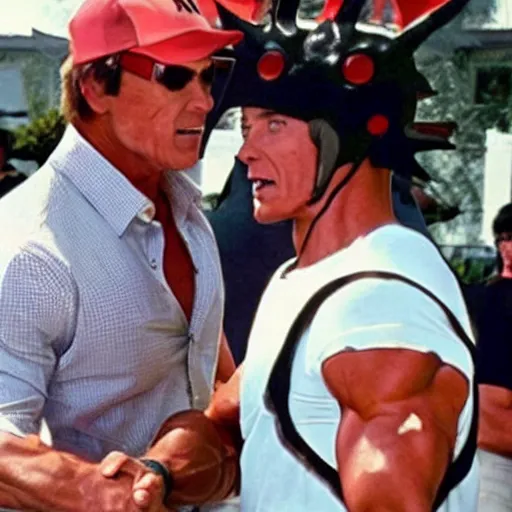 Image similar to Arnold Schwarzenegger plays Ash Ketchum