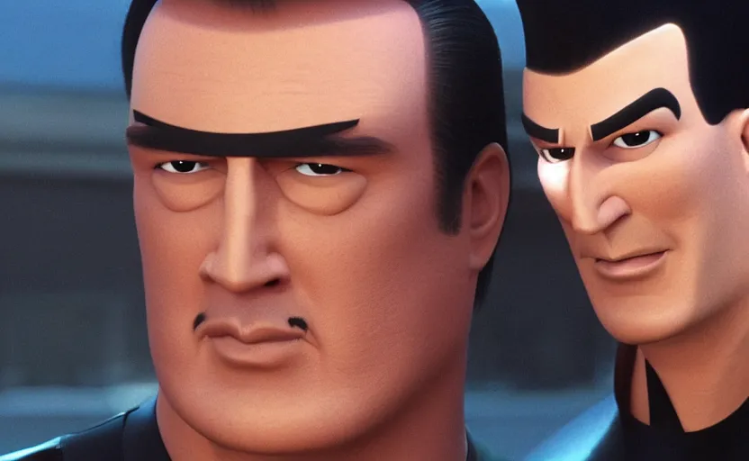 Prompt: steven seagal in The Incredibles