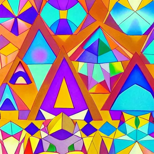 Image similar to abstract colorful platonic solids, sacred geometry