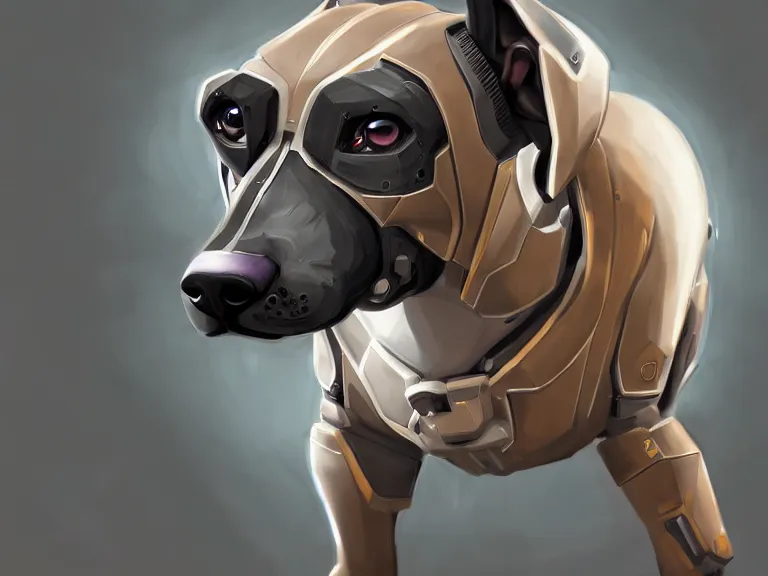 Prompt: cyborg dog, art by adrien roose, furaffinity, extremely detailed, digital painting, concept art, smooth, sharp focus, illustration, trending