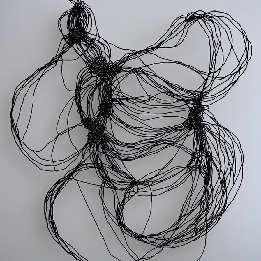 Image similar to elegant wire art sculpture