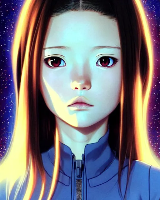 Image similar to portrait Anime as mackenzie foy interstellar, girl cute-fine-face, brown-black-hair hazel eyes pretty face, realistic shaded Perfect face, fine details. Anime. Interstellar,realistic shaded lighting by Ilya Kuvshinov katsuhiro otomo ghost-in-the-shell, magali villeneuve, artgerm, rutkowski, WLOP Jeremy Lipkin and Giuseppe Dangelico Pino and Michael Garmash and Rob Rey