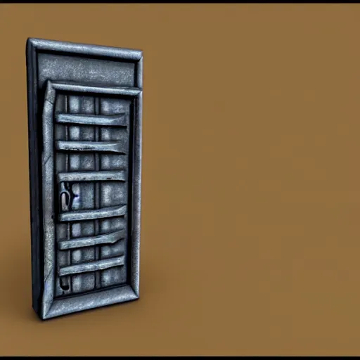 Image similar to a metal key for the doors, rpg game inventory item, low poly 3d style, mystical