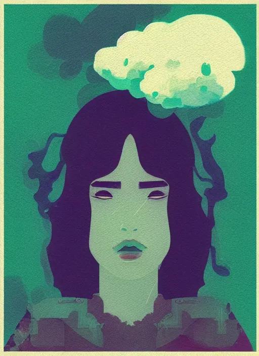 Image similar to profile picture by sachin teng, marijuana, organic painting, dreamy, smoke clouds, asymmetrical, green, matte paint, hard edges, energetic