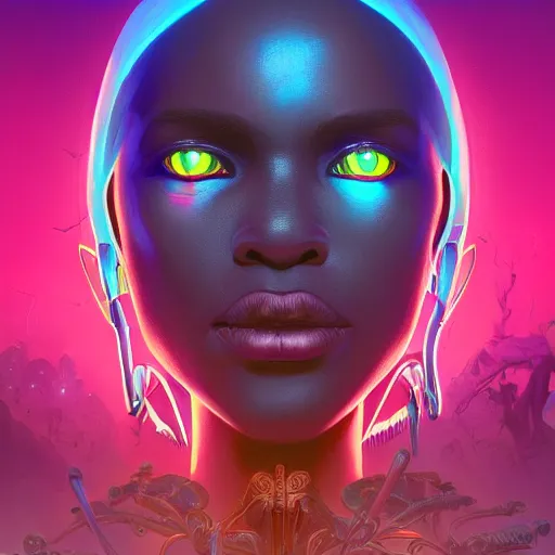 african neon necromancer, science fiction, highly | Stable Diffusion ...
