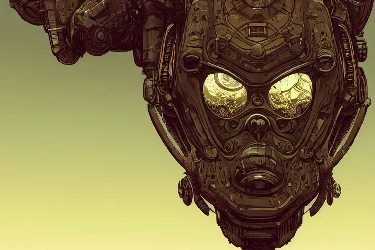 Image similar to a study of cell shaded of a neofuturistic very highly detailed ornate flying cyborg owl, Golden Ratio illustration golden ratio, post grunge portrait, character concept art by josan gonzalez, james jean, Mike Mignola, Laurie Greasley, highly detailed, sharp focus, alien, Artstation, deviantart, artgem