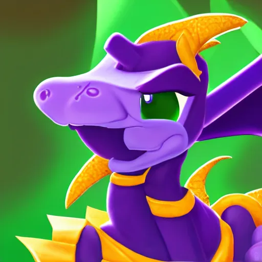 Prompt: spyro the dragon as a genie, 8k, digital art