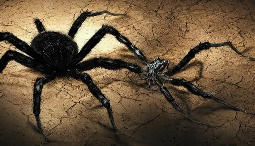 Image similar to big budget horror movie about genetically engineered super spider