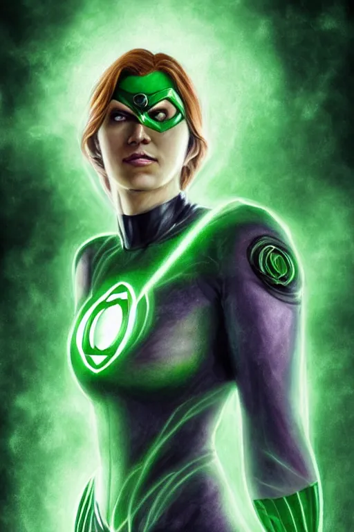 Prompt: Majestic and regal portrait of a female Green Lantern, DC universe, Perfect face, beautiful, intricate, epic, elegant, menacing, fantasy, highly detailed, digital painting, hard focus, beautiful volumetric lighting, epic light, ultra detailed, Horror, souls, ghosts, smoke by Leesha Hannigan, Ross Tran, Thierry Doizon, Kai Carpenter, Ignacio Fernández Ríos