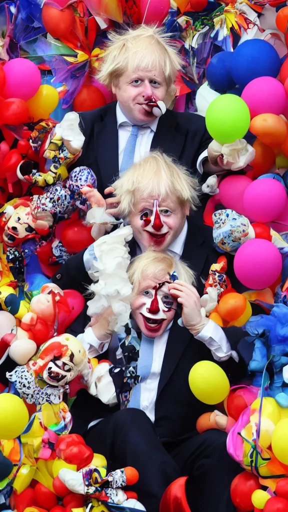 Prompt: boris johnson as a clown