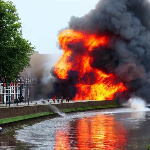 Image similar to Waalwijk on fire