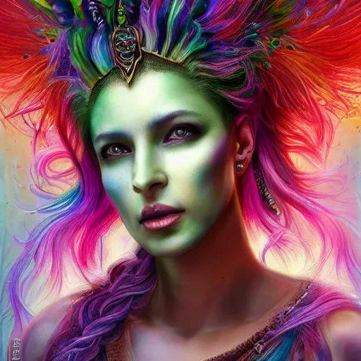 A princess with rainbow wings and rainbow hair. | Stable Diffusion ...