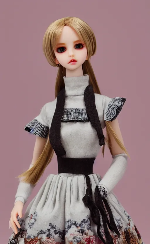 Image similar to dollfie in Sleeveless turtleneck baroque dress