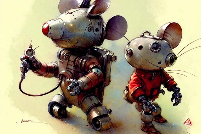 Image similar to adventurer ( ( ( ( ( 1 9 5 0 s retro future robot mouse explorer vehical. muted colors. ) ) ) ) ) by jean baptiste monge!!!!!!!!!!!!!!!!!!!!!!!!! chrome red