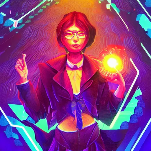 Image similar to skill magic geek inside matrix deepdream radiating a glowing aura stuff loot legends stylized digital illustration video game icon artstation lois van baarle, ilya kuvshinov, rossdraws,