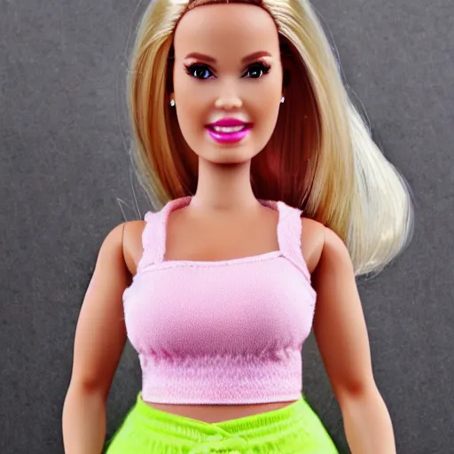 Prompt: fat middle aged barbie