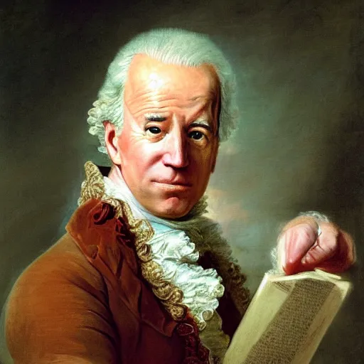 Image similar to portrait of joe biden in roccoco style, by fragonard, stunning, epic, eagles