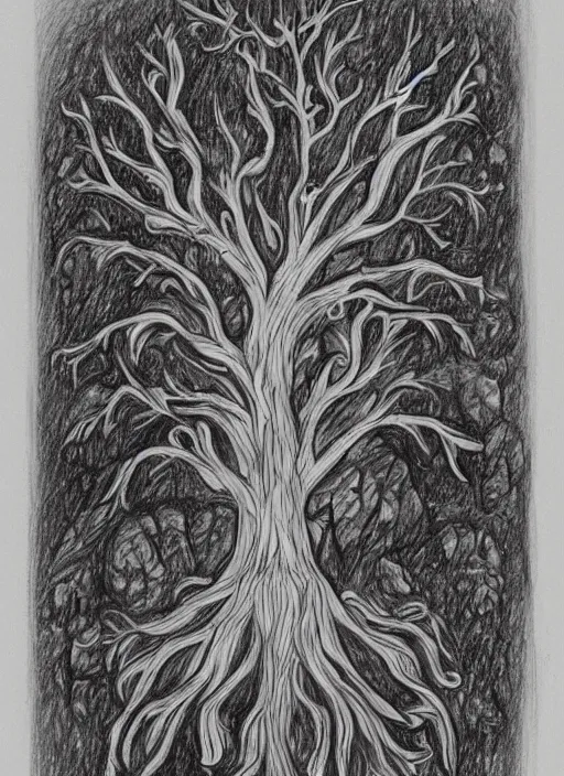 The Tree of Life” Colored Pencil Artwork – Wall of Wonders