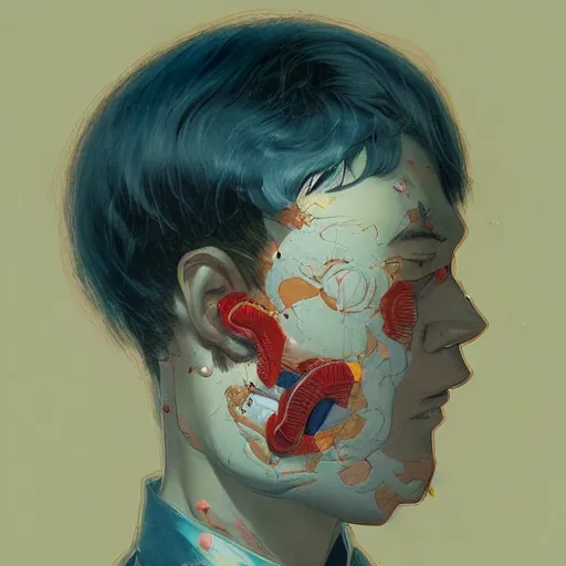 Image similar to prompt : soviet doomer portrait soft light painted by james jean and katsuhiro otomo and erik jones, inspired by akira anime, smooth face feature, intricate oil painting, high detail illustration, sharp high detail, manga and anime 1 9 9 9