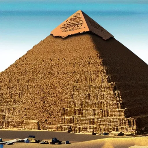 Image similar to the ancient pyramids being built historically accurate hyperrealism photo - realistic lifelike real maximalist 8 k