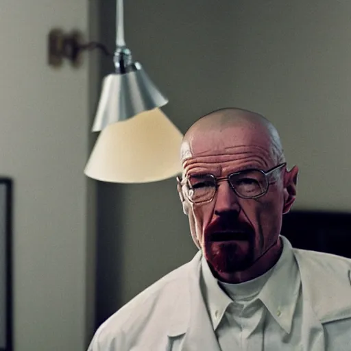 Image similar to walter white angrily strangling a lamp