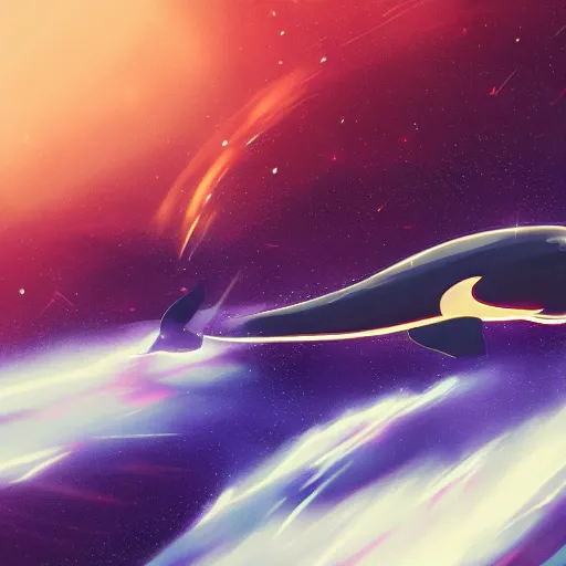 Image similar to space whales driving cars, 4 k, digital illustration,