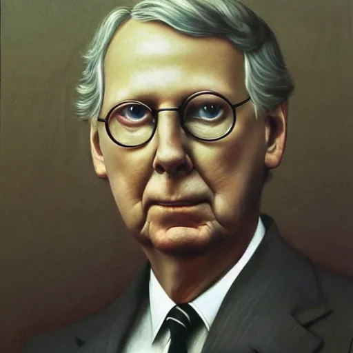 Prompt: Minority Leader Mitch McConnell. Zdzisław Beksiński