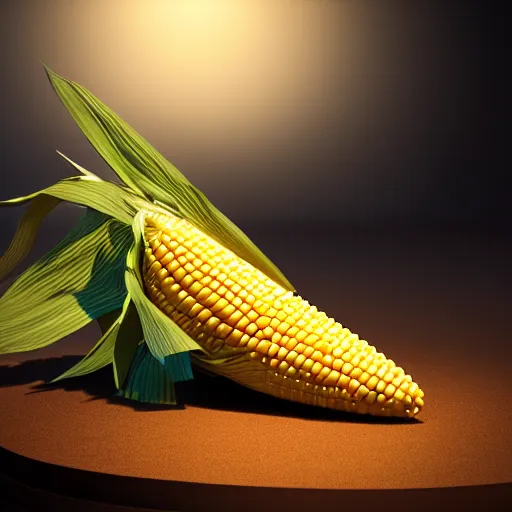 Prompt: corn can, studio lights, 5 0 mm bokeh, 3 d model, octane rendered, rtx reflections