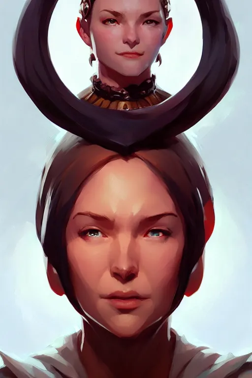 Image similar to just one head, portrait, viking queen, official fanart behance hd artstation by Jesper Ejsing, by RHADS and Makoto Shinkai and Lois van baarle and ilya kuvshinov and rossdraws