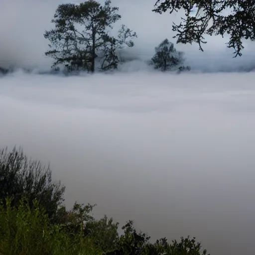 Image similar to ghostly Kermit made of clouds and fog