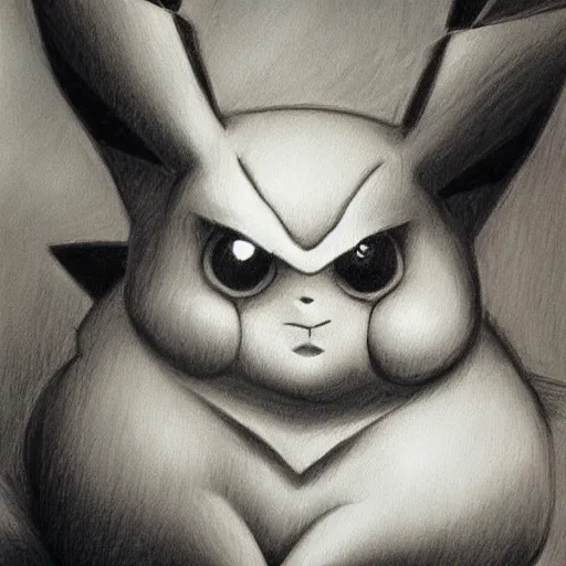 Pokemon Detective Pikachu Drawing with Pencil